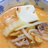 白いカンカンで楽々キムチ豆乳鍋の素♪